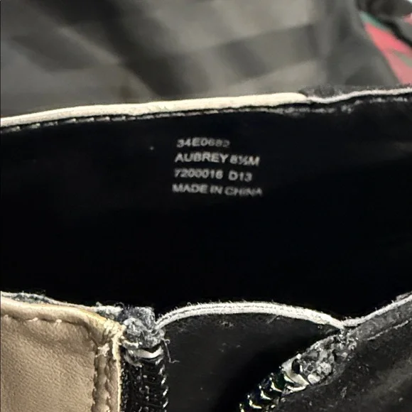 Calvin Klein Black and Beige Heeled Boots - Picture 7 of 11